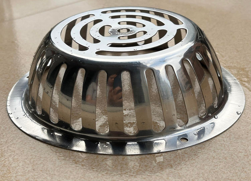 SUS304 Stainless Steel Roof Dome Drain Cover Strainer Anti-Clogging Atrium Grate 2pcs/pk (Φ: 7 inch) Φ: 7 inch