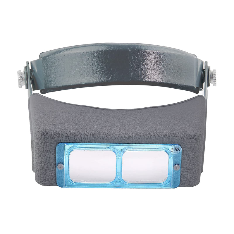 Headband Magnifier Double Lens Head-Mounted Reading Magnifier Loupe Jewelry Visor Opitcal Glass Binocular Magnifier with Lens Magnification-1.5X 2X 2.5X 3.5X 1.5x-3.5x - Optical Glass