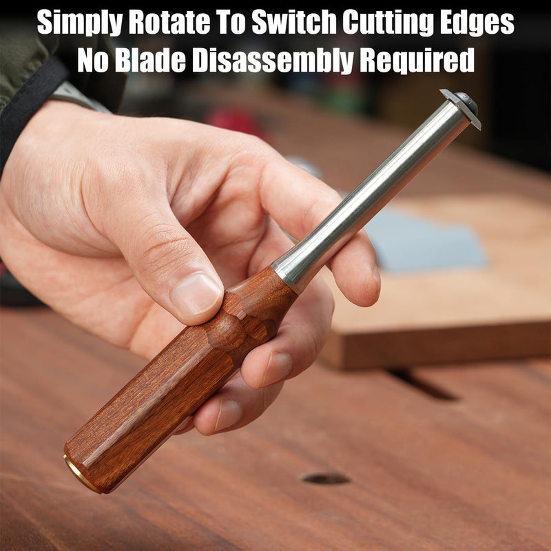 TOOLCOOL Carbide Scraper Glue Scraper Woodworking Tool Wooden Handle