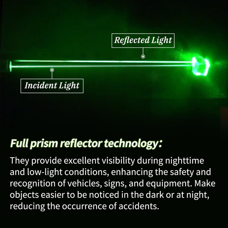 Reflective Stickers Made of 3M DG3,Super Reflection, Safety Reflective Tape for Car Trailer Truck Bike Motorcycle, 20 Pcs Fluorescent Yellow-Green Outdoor Waterproof 3.15" X 1.18"