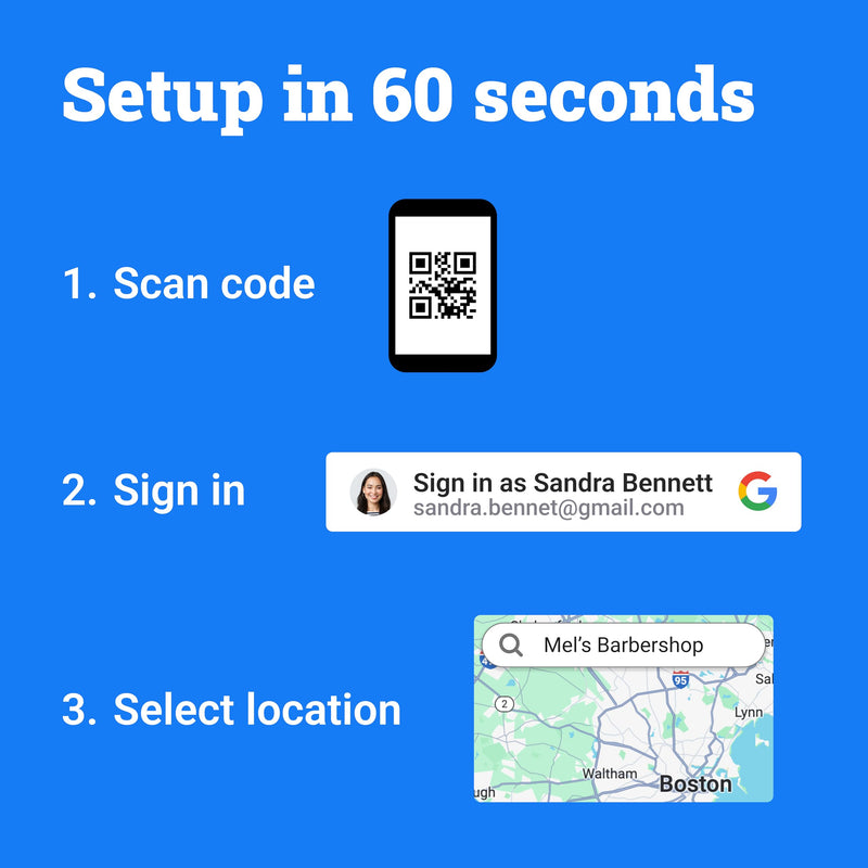 Google Review Card - NFC and QR Code, Easy Setup, for All Businesses (3-Pack) 3
