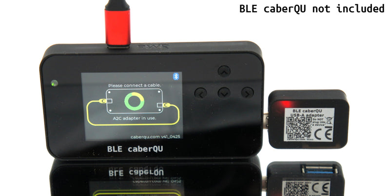 caberQU USB-A Adapter for BLE Official Active Add-On for BLE Cable Tester, USB-A to USB-C Testing (Not Standard Adapter) (Without Cable) Without cable