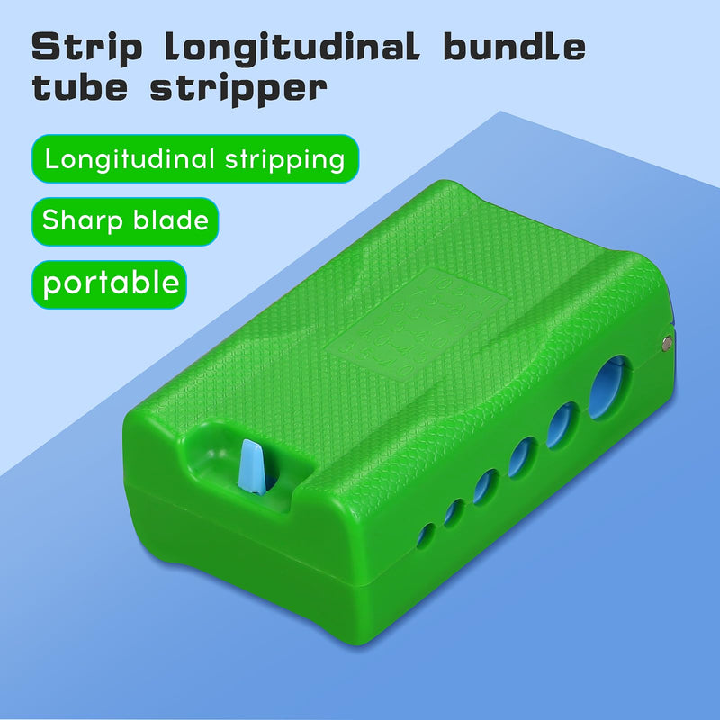 A-3511 Tube Stripper Stripping range 3.5-11mm Replaceable blade Cable Tube Slitter Fiber Optic Mid Span Cable Cutting Tool Jacket Tube Slitter Loose Tube Buffer with 12pcs spare blade