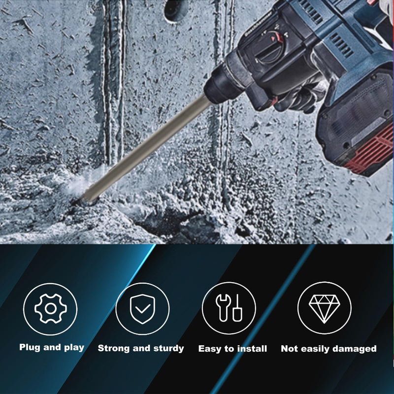 Pneumatic Air Chisel Set with Air Hammer Spring, 7/32" x 18" Point Tip，3/8" x 18" Point Tip，3/4" x 18" Flat Chisel, 2" Wide 18" Long Scaling Chisel Floor Scraper, 0.401 Inch Shank Air Tool