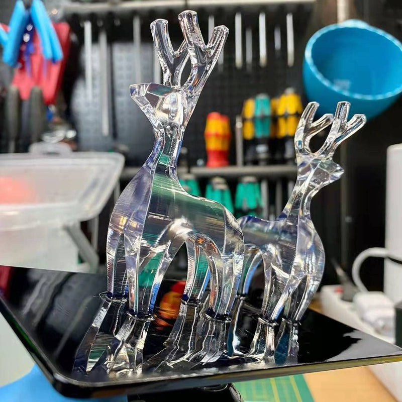 RESIONE 3D Printer Resin, G217 Clear ABS-Like Resin Non-Yellowing Tough Rigid Resin for DLP MSLA LCD 3D Printing (500g) 500g