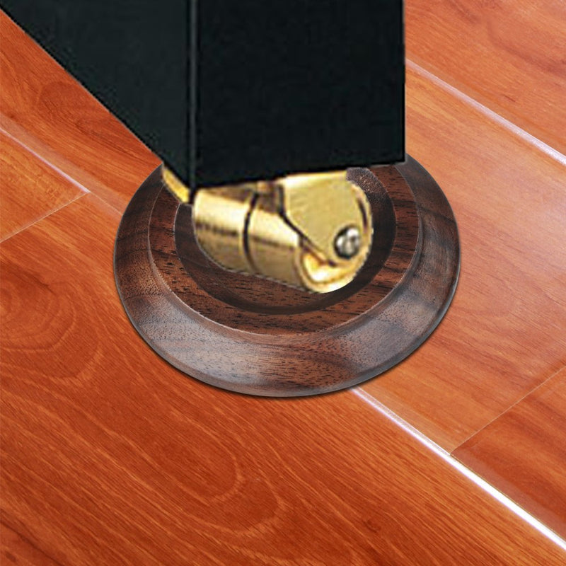 Upright Piano Caster Cups,Premium Quality Black Walnut Wood Piano Caster Pads, Furniture Leg Pad Set of 4,with Non-Slip Moisture-Proof& Anti-Noise Felt Pads for Hardwood Floor Protectors(Black Walnut)