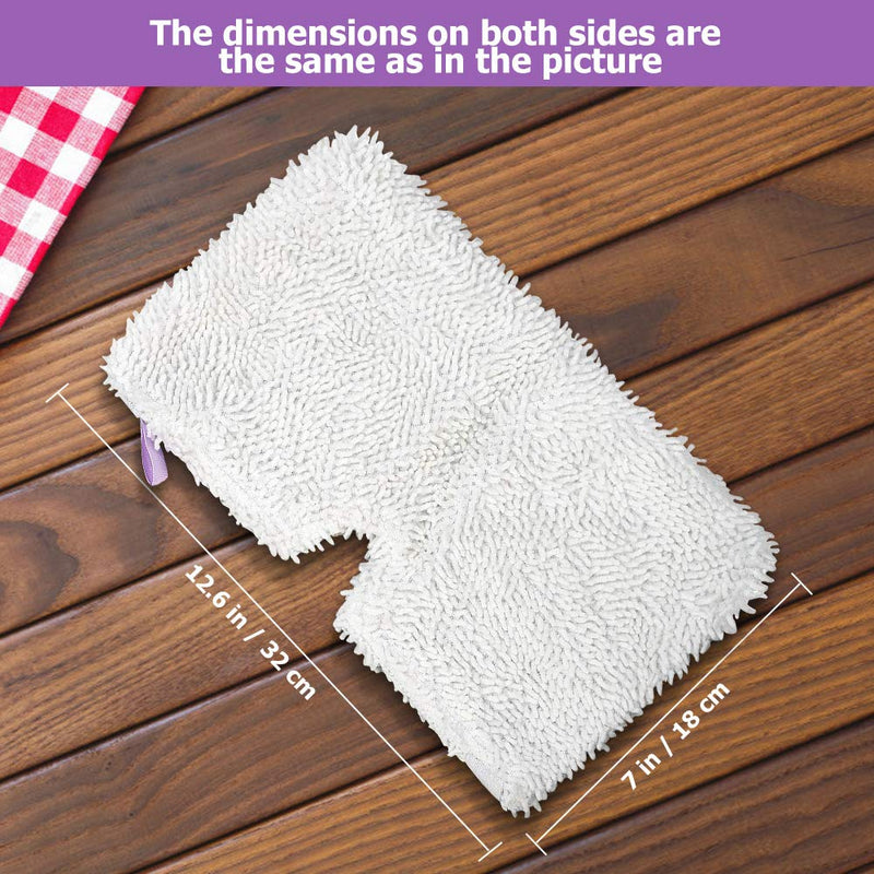 Replacement Steam Mop Pads for Shark Steam Mop Pads Compatible with S3500 Series S3501 S3601 S3550 S3901 S3801 SE450 S3801CO S3601D Steam Pocket Mop (6-Pack) White