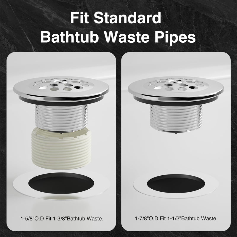 Trip Lever Bathtub Drain and Overflow Faceplate Trim Kit with Screws (Chrome) Chrome