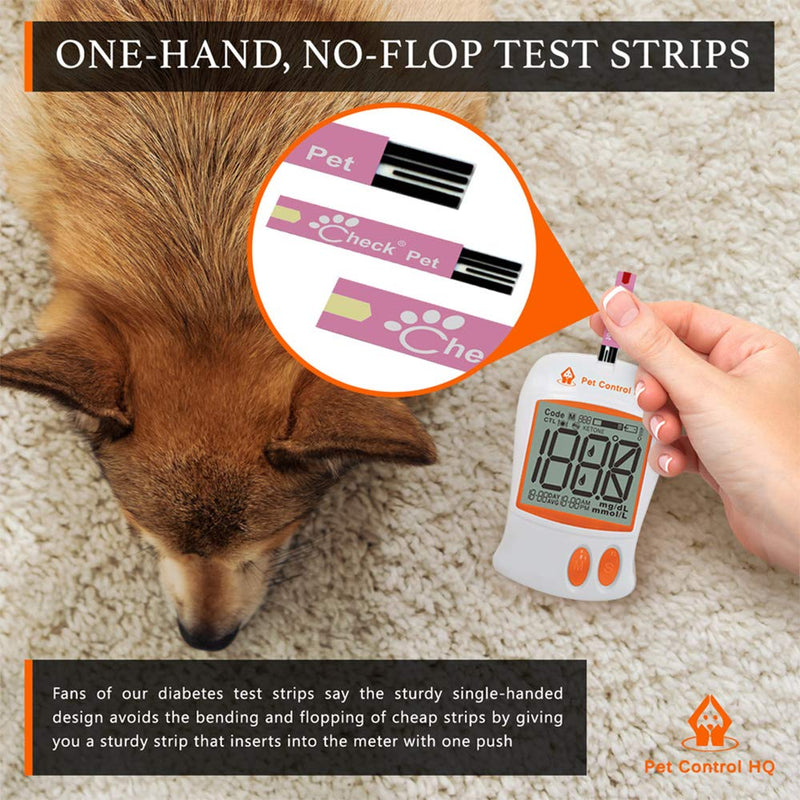 50 Test Strips for Pet Control HQ Blood Sugar Glucose Monitor System - Dog and Cat Glucose Monitoring - PawsPlanet Australia