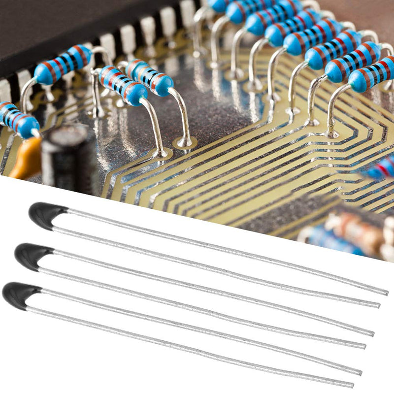 10Pcs MF52 NTC Thermistor, 5K-B3950-L30 Negative Temperature Coefficient Thermistors Resistor Black Head Temperature Sensors