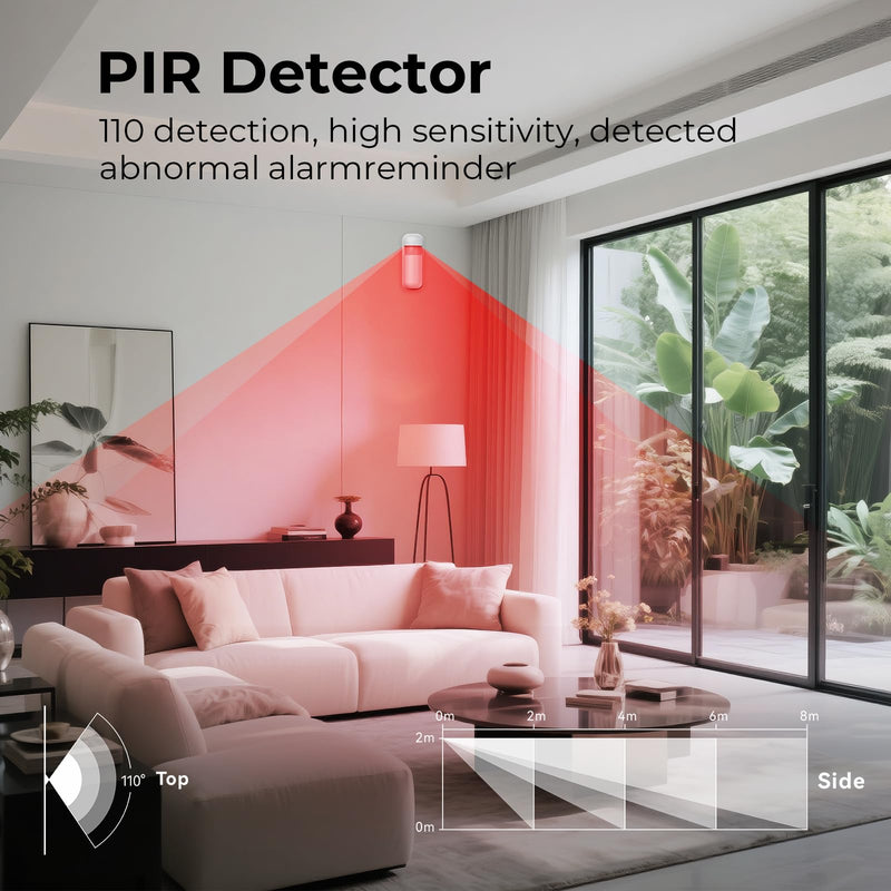 Alarm System for Home Security,9 Pieces Smart WiFi Door Alarm System with APP Alert,Window Motion Sensor Alarm,Remote Control, Loud Siren,Compatible with Alexa
