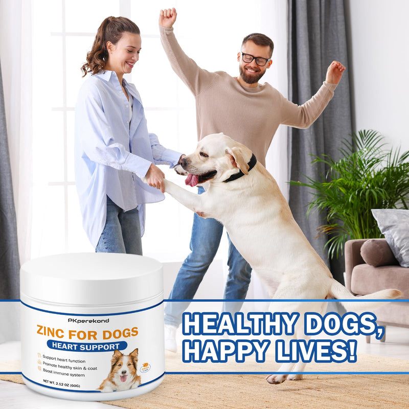 Zinc for Dogs, Heart Support Supplement for Dogs, Promote Heart Function, Healthy Skin and Coat, Strengthen Immune Function, Cellular Growth with Biotin, Selenium and Vitamins