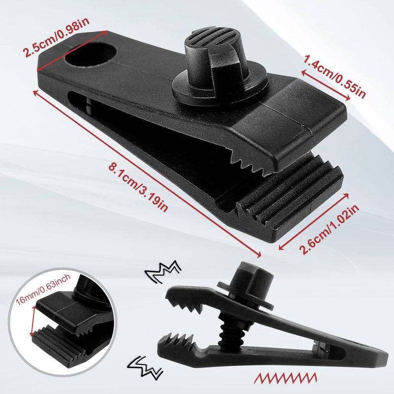 Tarp Clips Heavy Duty Lock Grip Clamps Thumb Screw Tent Clip Secures Tarps Awning Clamp Set for Camping Tarps Awnings Caravan Canopies Car Covers Swimming Pool Covers Boat Cover etc. (12) 12 - NewNest Australia