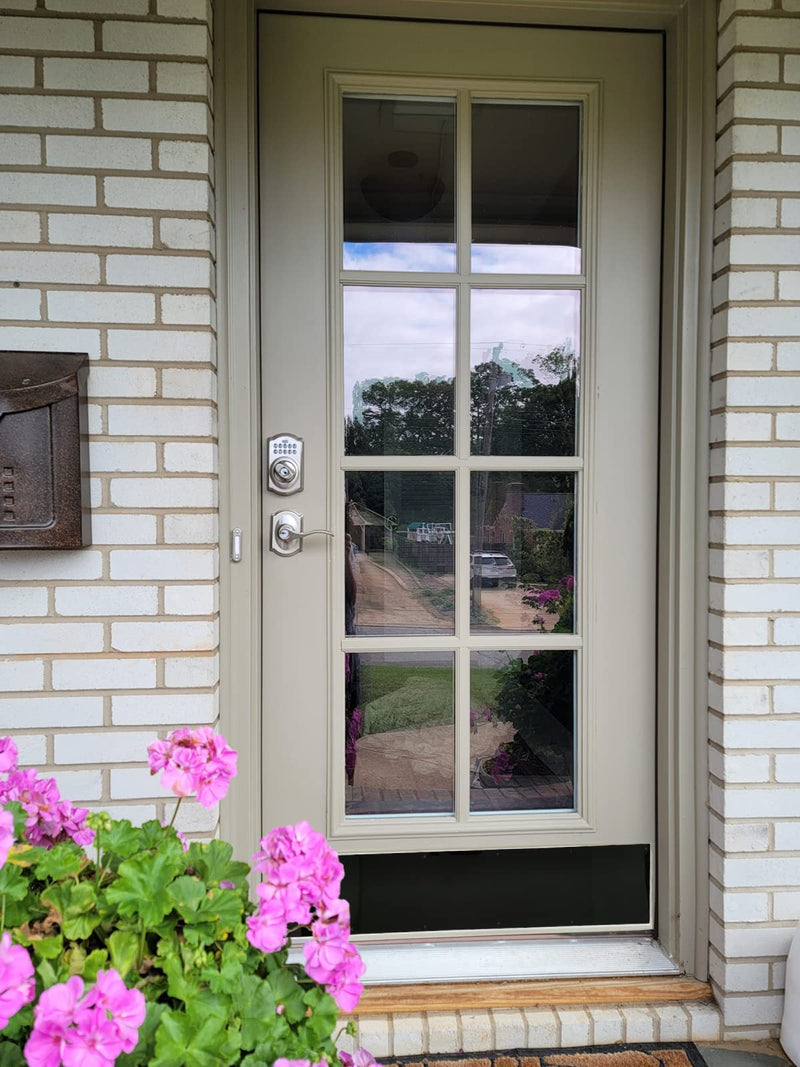 Door Kick Plate 34 inches Acrylic Decorative Plates Protector for 36 inches Front Doors, 1/10 inch Thickness 8"x 34" Black