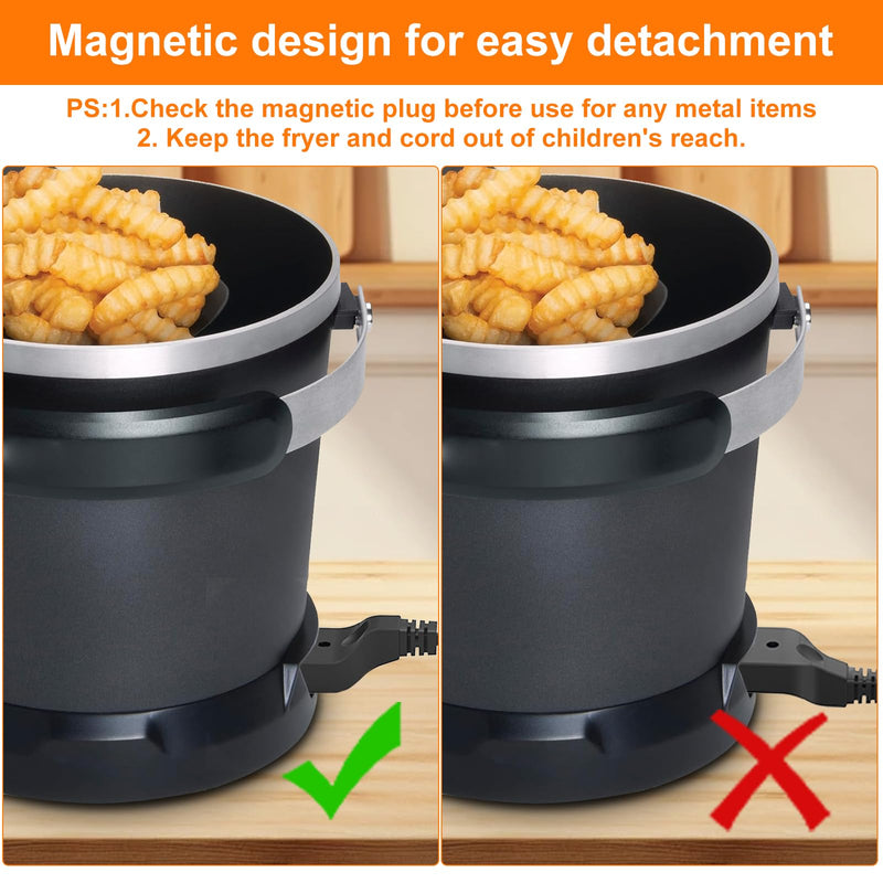 Deep Fryer Cord for Secura,Hamilton Beach, Masterbuilt Butterball Fit with Secura TSAF40DH Deep Fryer,Hamilton Beach Triple Basket Electric Deep Fryer 35034,Masterbuilt Butterball Turkey Power Cord