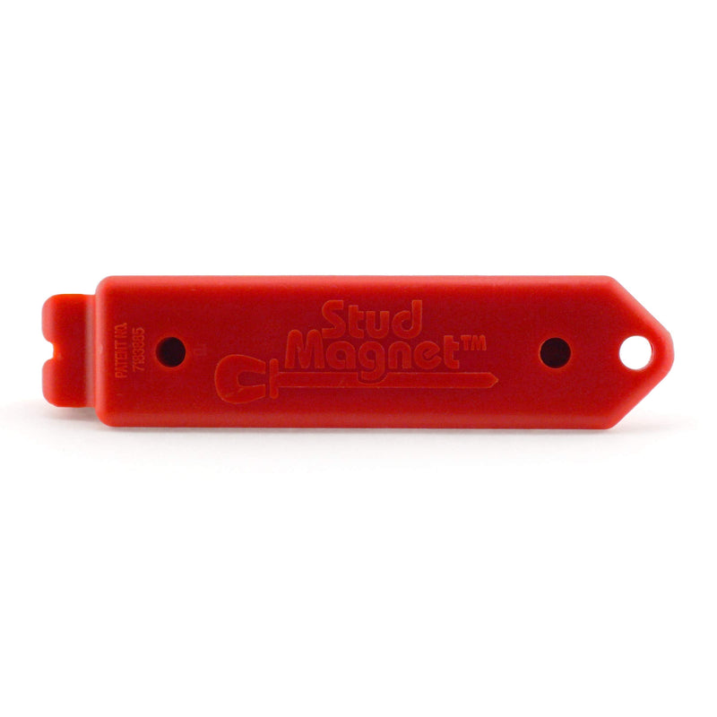 Master Magnetics Magnetic Stud Magnet Finder with Shield - Drywall Screw and Nail Locator, Red, 07612 1 Count (Pack of 1)