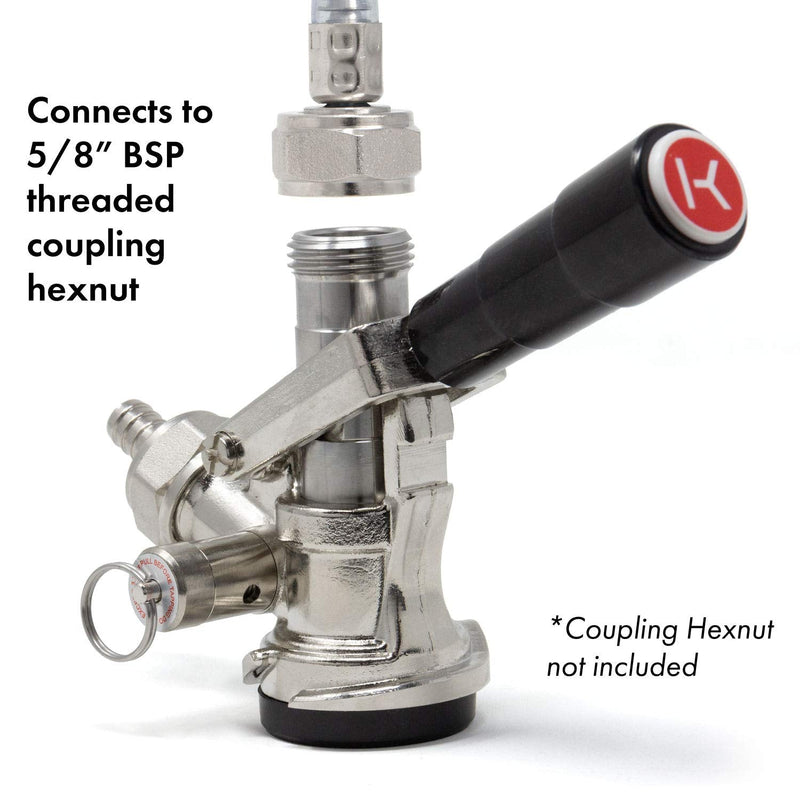 Kegco KC KT85D-L Keg Coupler D System, Black