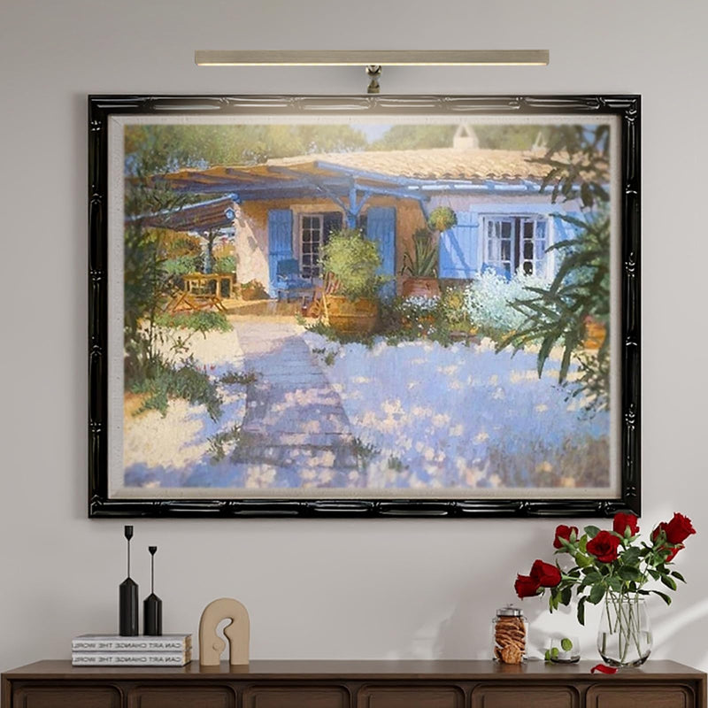LED Picture Lights for Paintings Plug in, 16 Inch 4W Adjustable Art Light Gallery Wall Light for Display Art Work, Antique Brass Finish, CRI90+, 3000K Warm White 15.7inch,1 pack