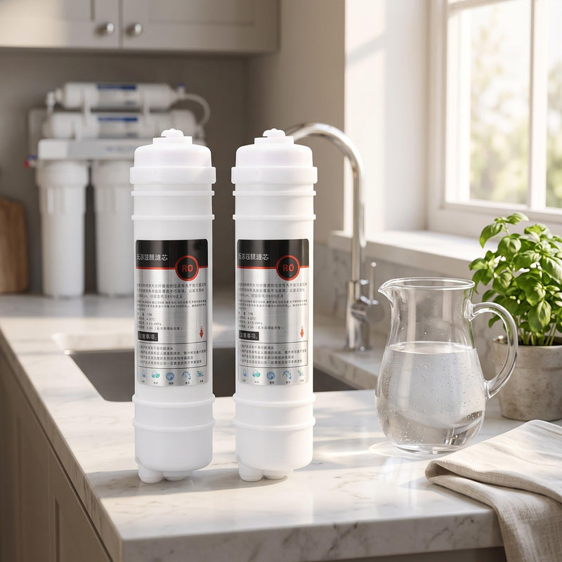 2Pcs 75GPD Water Purifier Replacement Filter with Integrated RO Membrane