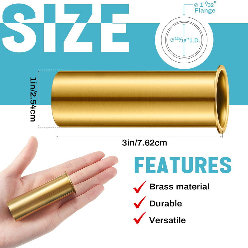 Yaocom 5 Pcs Brass Drain Tube 3 x 1 Inches Boat Drain Tube Plug Brass Boat Drain Plug Livewell Overflow Drain Tube for Boat Water Marine Transom Splashwell Livewell Transom Splashwell Installation