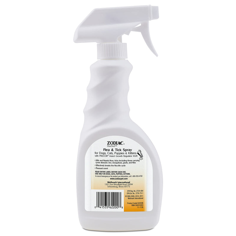 Zodiac Flea & Tick Spray for Dogs, Puppies, Cats, and Kittens, 16-ounce - PawsPlanet Australia