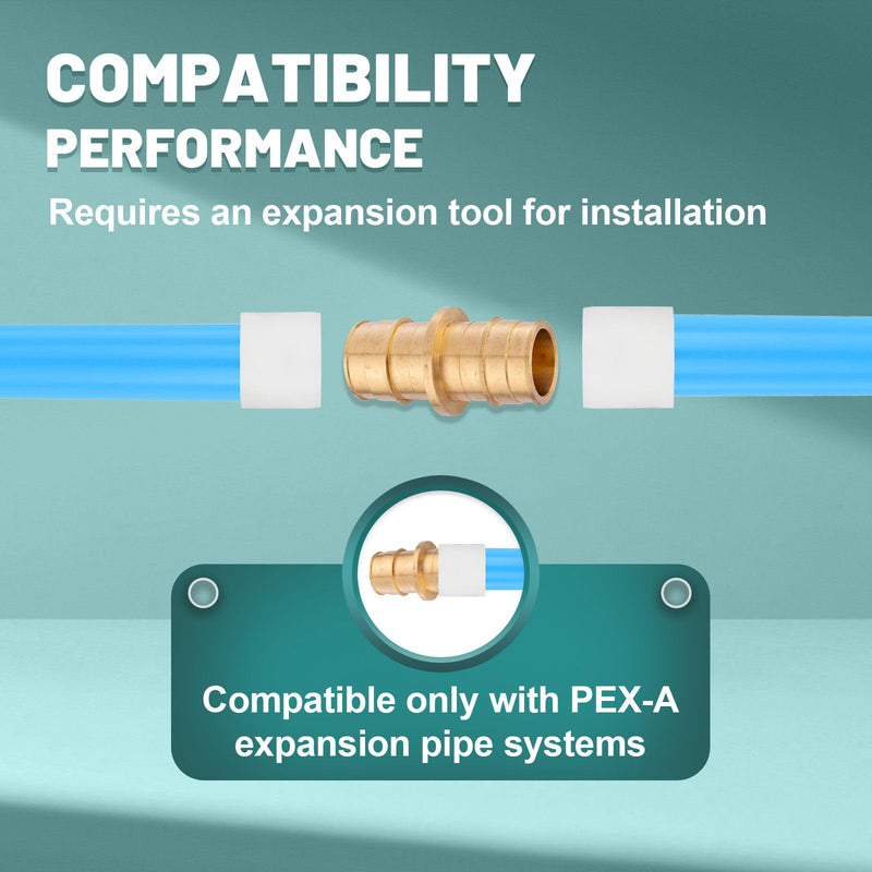5-Pack Niikappu PEX A Fitting, 1" x 1" Pex-A Coupling(PEX1960011-5) 5 1" x 1"