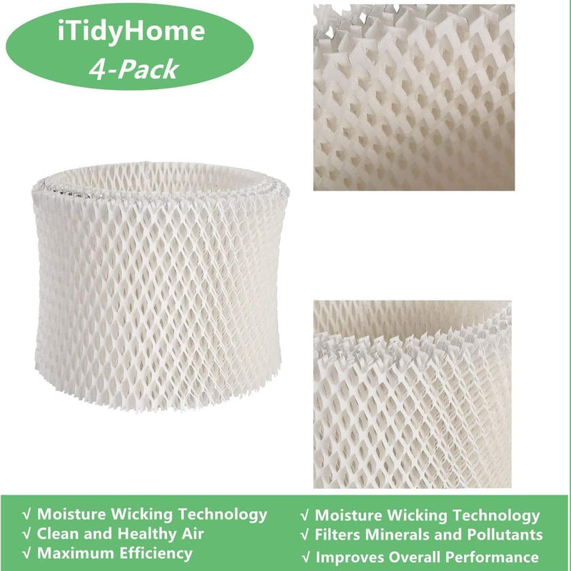 Bedhead Humidifier Wicking Replacement Filter, Compatible with Canopy and Wood Pulp & Paper Filter，Nursery Humidifier（4 Pack）
