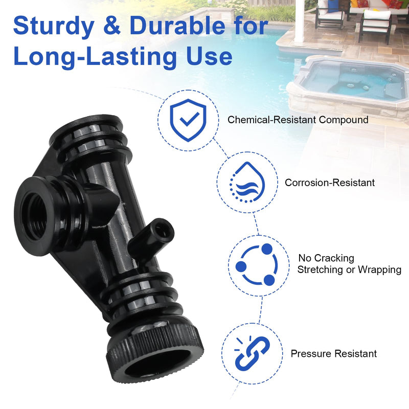154689 Air Bleeder Tee Assembly Replacement for Pentair Pool Filter Air Relief Valve Fits Triton II Pool and Spa Filter Model TR50,TR60,TR140,TR100 Air Relief Tee Assembly Replace for S7S50,S8S70