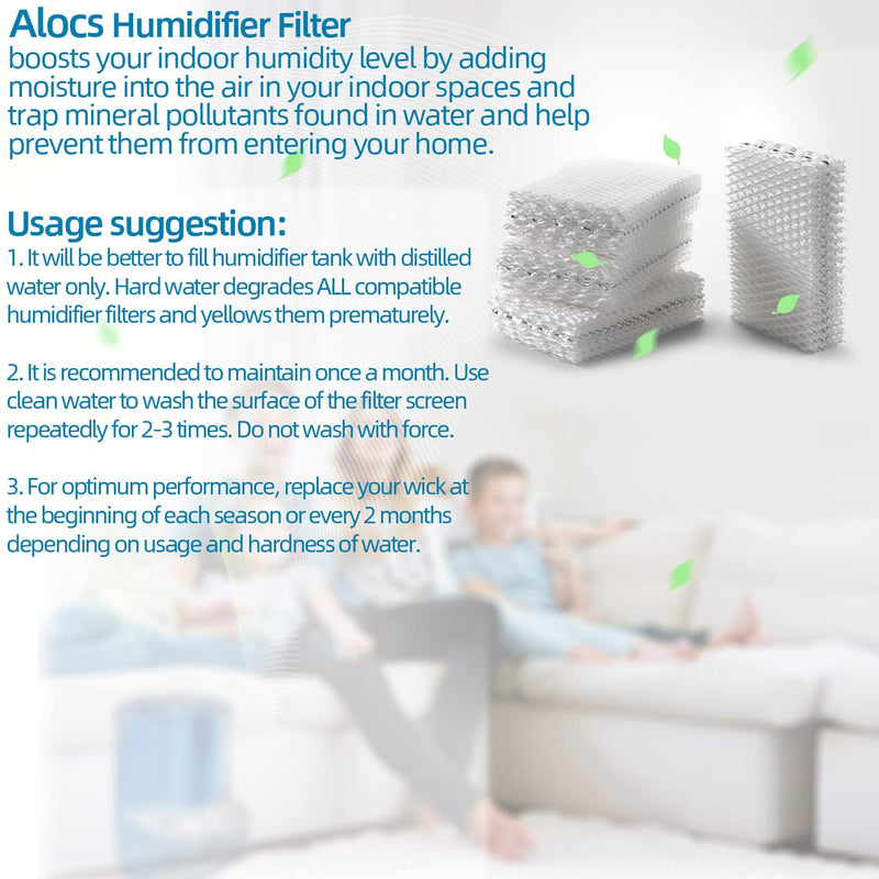 WF813 Humidifier Filter Replacement for Relion - RCM832 RCM-832N Procare PCWF813 Protec WF813 Equate EQ-2119-UL EQWF813 Cool Mist Humidifiers Wick Filters (Pack of 4)