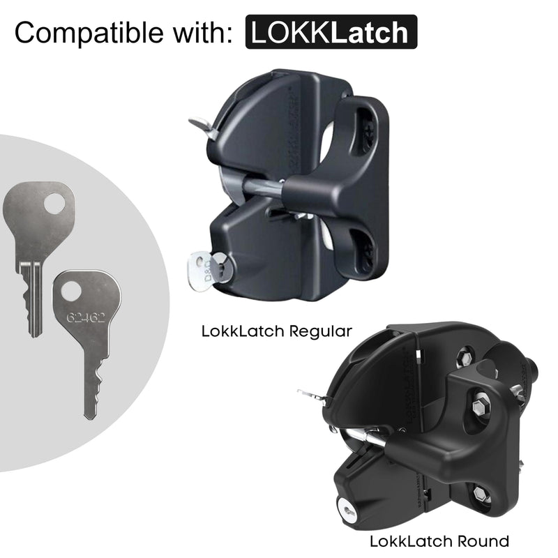 Key Replacement for Magna Latch Series 2 with Downward Facing Keyhole (Old Style) - Key 62462 for MagnaLatch & LokkLatch Pool Gate Models with Robby's Cloud Key Float Keychain (6 Pack) 6 Magna Latch Series 2 Key