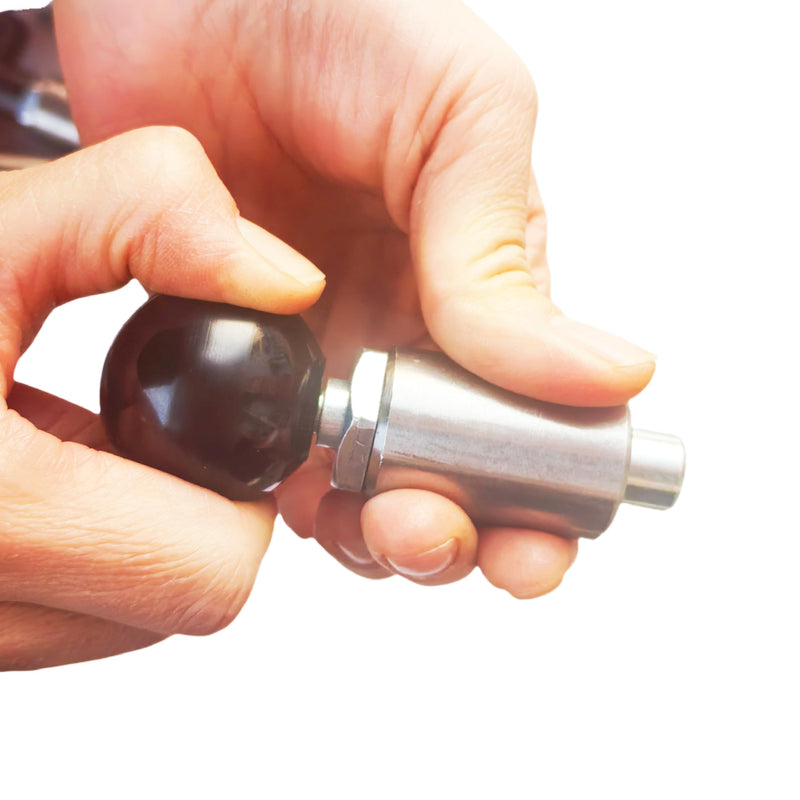 Handle Locking Spring-Loaded Pull pin, Welded Steel Body Column Positioning pin,Black Handle Lever knob (2, Q-Handle Dia:1/2in) 2