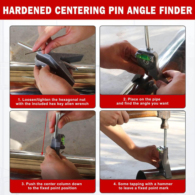 PNG Tools Professional Pipe Center Finder and Marker Tool, High Accuracy Positioning with Sturdy Aluminum Alloy, Essential Pipefitting Tool for Plumbers and HVAC Technicians