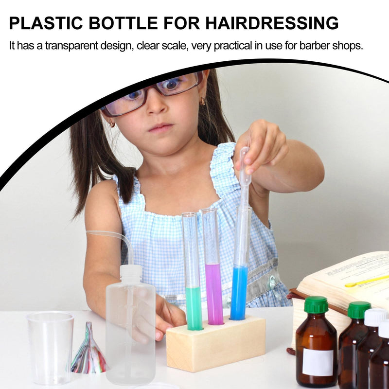 Mipcase 6 Pack Refillable Plastic Scale Wash Bottles Squeeze Bottles with Fine Nozzle Tip 8.85 in Chemical Wash Bottle for Lab Liquid Dispensing for Household Use 16.9 Ounces White