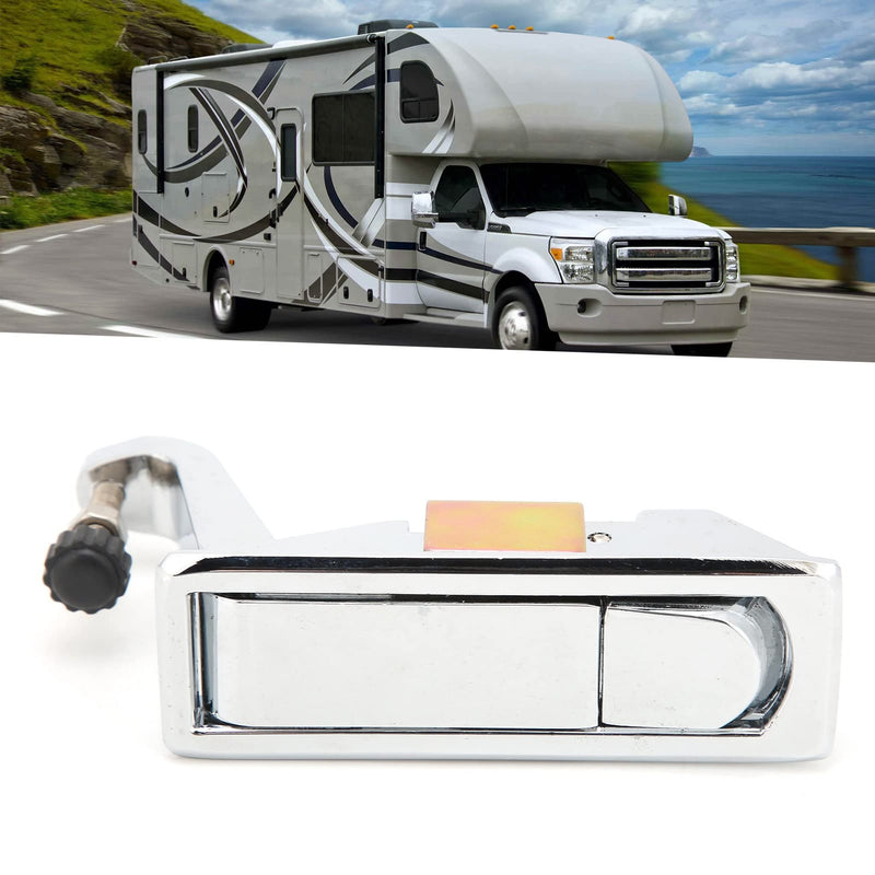 Compression Latches, Zinc Alloy Flush Lever Latch, NonLocking Toolbox Cabinet Suitcase Lock, Adjustable Lever with Locking Trigger Lock for Marine Boat Ship Trailer(Silver)