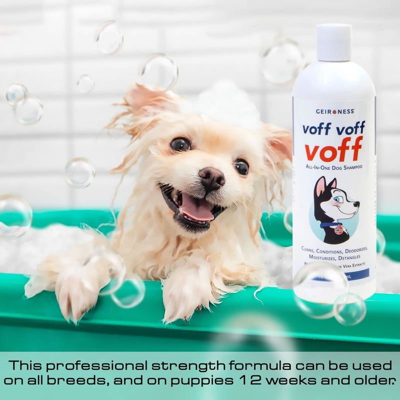 Geir Ness Voff Voff Voff All-in-One Shampoo - Hair Detangler Pet Deodorizer Hair Conditioner and Hair Moisturizer - PawsPlanet Australia