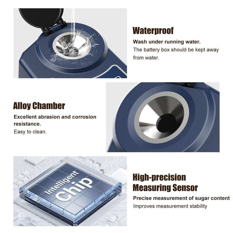 GOYOJO Digital Brix Refractometer Lab Brix Meter 0-55% Range, with Automatic Temperature Compensation (ATC), for Juices, Food, Drinks, and Coffee Liquid Sugar Content Test