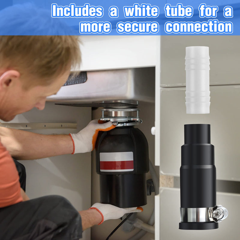 Dreyoo Dishwasher Drain Hose Adapter Compatible with Insinkerator Garbage Disposals, Dishwasher Hose Connector Include 1 Inlet Connector, 1 Clamp and 3 Spring Clamps (1 Set) - NewNest Australia