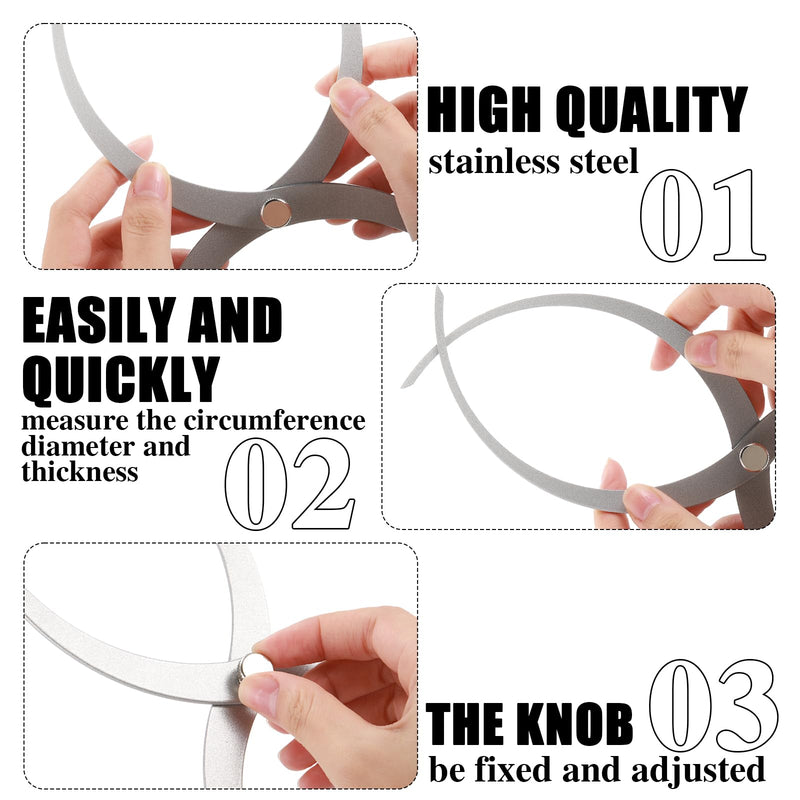 11 Inch Wood Turning Double Ended Bowl Calipers Stainless Steel Woodworking Woodturning Tools Pottery Calipers Wood Lathe Thickness Measuring Tool(11 Inch) 11 inch