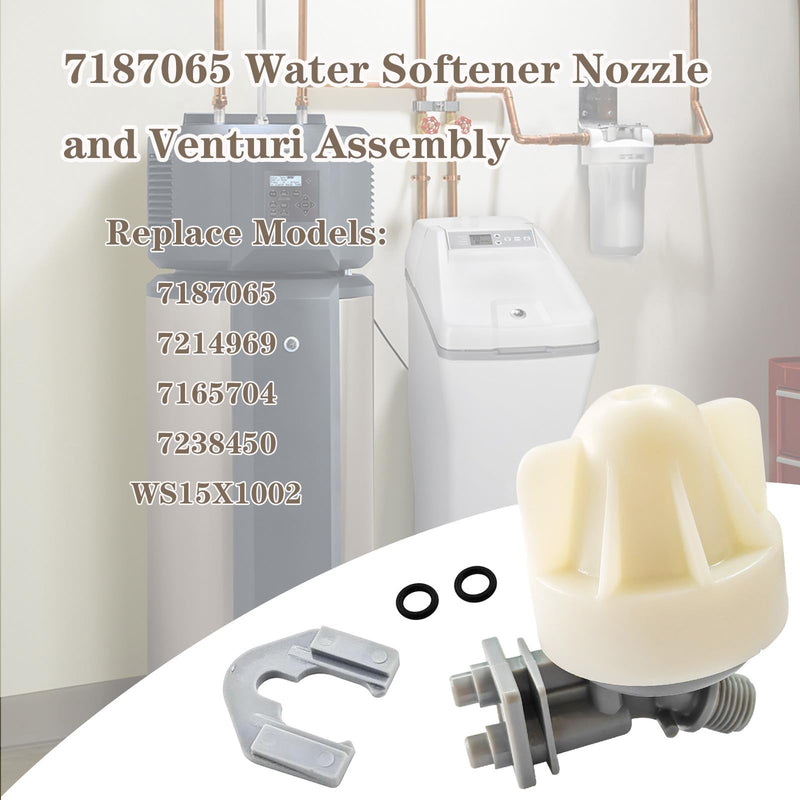 7187065 Water Softener Nozzle and Venturi Assembly Replaces 7187065, 7214969, 7165704, 7238450 and WS15X10027