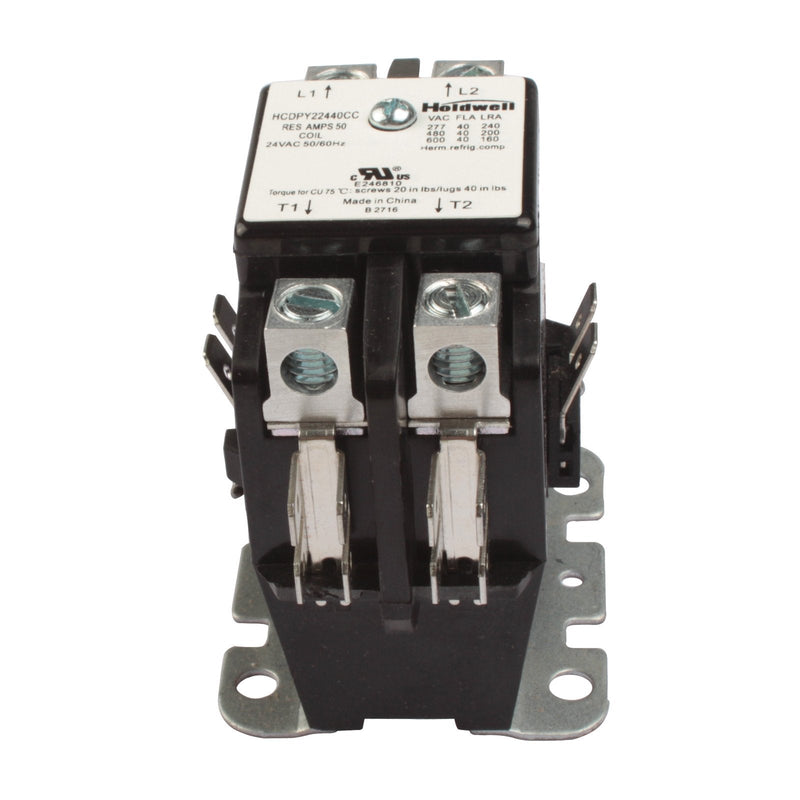 Holdwell 45GG20AJ 2 Pole 40 Amp 24V Coil Definite Purpose Air Conditioner Contactor HWPY22440CC