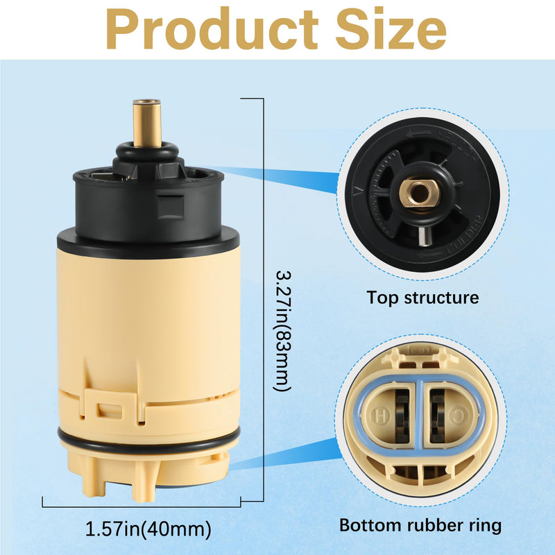 2Pack - RP70538 Single Function Pressure Balance Cartridge, Shower Cartridge Replacement, Compatible with Peerless and Delta Single Handle Tub/Showers Faucet (Not Included Check Valve)