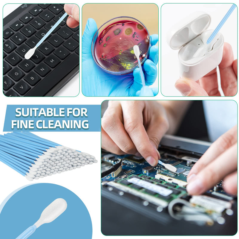 Multi-Purpose Foam Cleaning Swabs Kit - Lint Free Foam Tip Swab Sponge Stick for Camera, Gun, Inkjet Printer, Optical Lens, Optical Equipment (300PCS) 300PCS