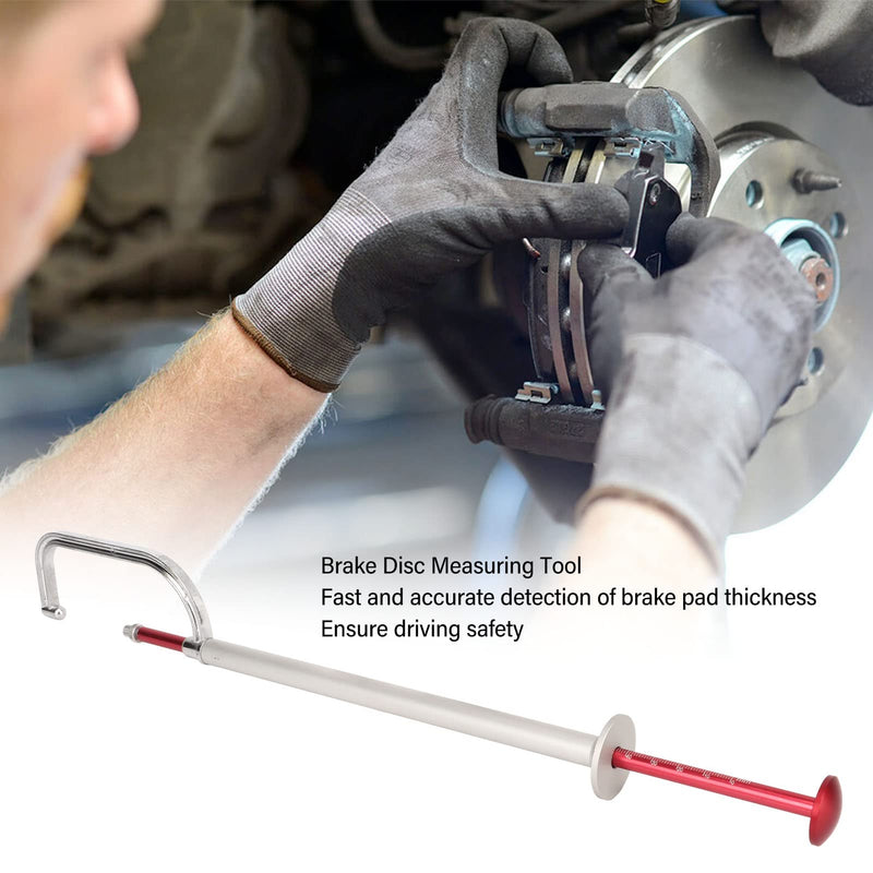 KIMISS Brake Disc Measuring Tool, Aluminum alloy Thickness Measuring Ruler Calipers 0 to 45mm Fast Accurate Detection for Motorcycles Cars Commercial Vehicles