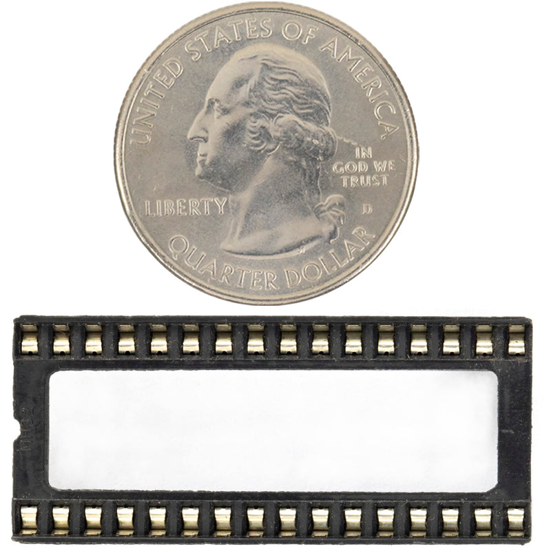 15pcs DIP IC Socket 32Pin Wide Solder Type Adaptors 2.54mm / 0.1" Pitch 15.2mm / 0.6" Row Pitch Dual Row 32 Flat Pins