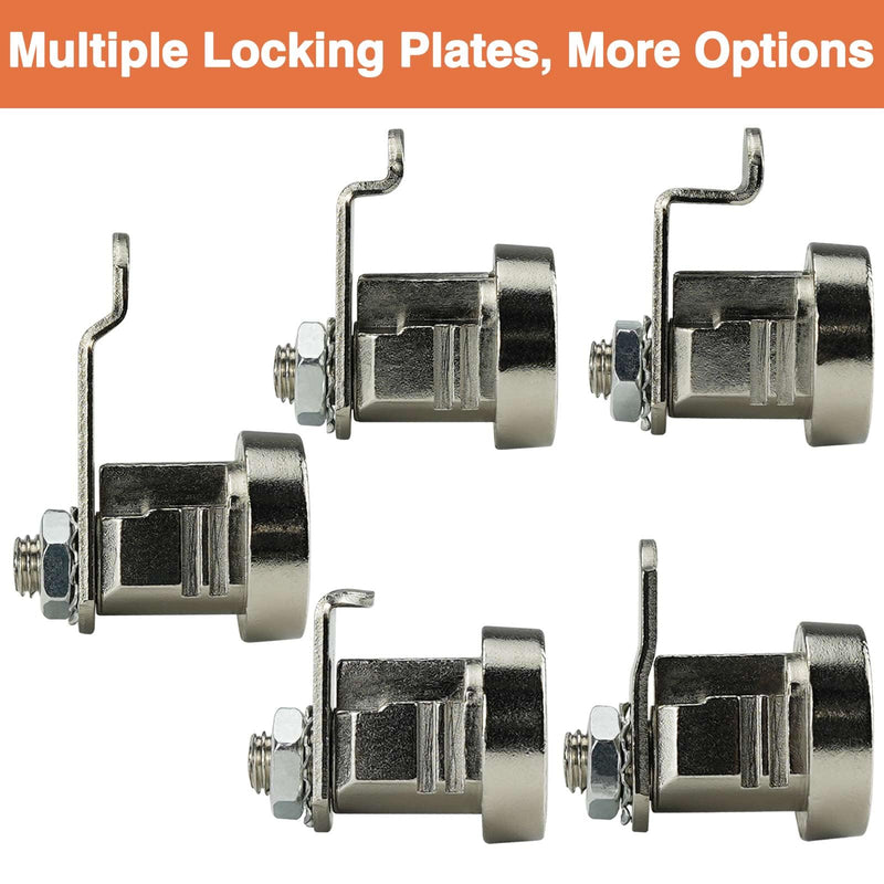 1-Pack Mailbox Lock and Key L-1172C COMP-X National Mailbox Lock C9100 Mailbox Key Lock with 3 Keys 5 Shaped Locking Plates Clockwise