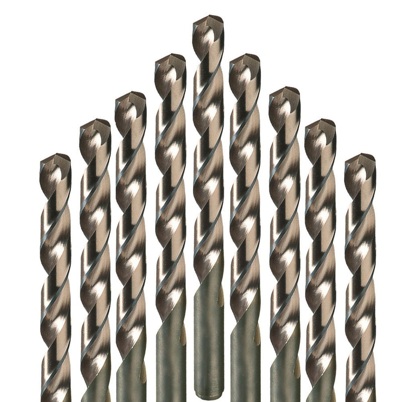 Champion Cutting Tool 705C-3/8 Cobalt 3/8-Inch 135 Degree Split Point HSS HD Jobber Twist Drill Bits, 6-Pack