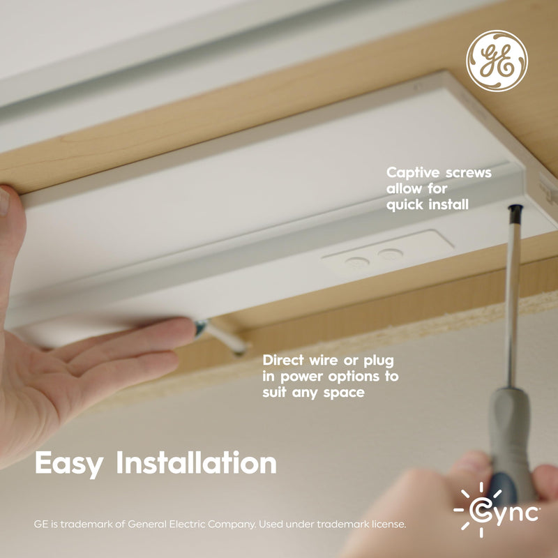 GE Cync Reveal HD+ Smart Undercabinet Light Fixture, Color Changing Undercab Light, Smart Wi-Fi Kitchen Light, Works with Alexa and Google Home, 18-in Bar 18 Inch Light Bar