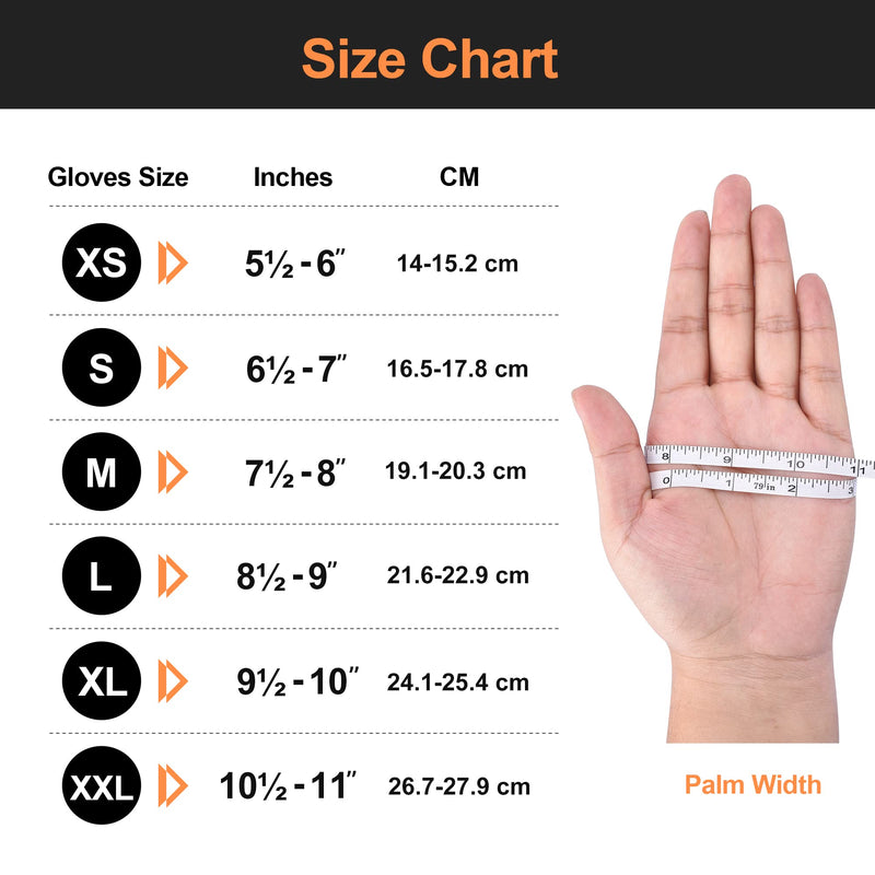 TitanFlex Thor Grip Heavy Duty Industrial Orange Nitrile Gloves with Raised Diamond Texture, 8-mil, Latex Free, Powder Free 100 Large (Pack of 100)