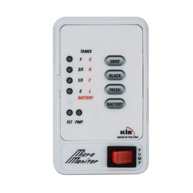 RecPro Tank Sensor Monitor Panel M21 | KIB Replacement | Panel Only | Level Sensor | Fresh Water or Holding Tank Level Sensor (White) White