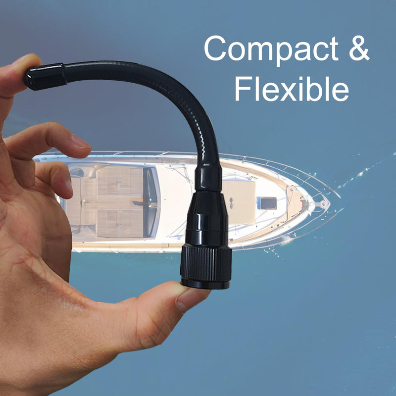 Marine VHF Radio Antenna Low-Profile 156-163MHz with 16ft RG58 Low-Loss Coaxial Cable & PL259 Connector for Boat Sailboat Yacht Waterproof